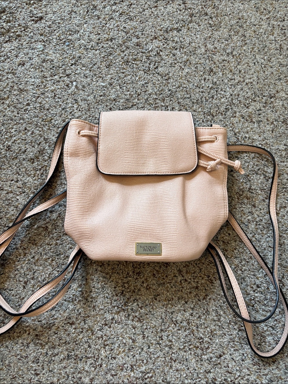 Victoria's Secret Pale Pink Drawstring Mini Backpack